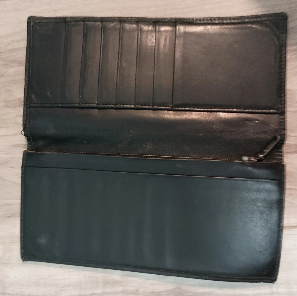 Burberry Long Wallet Nova Check Black Plate Logo Men Women